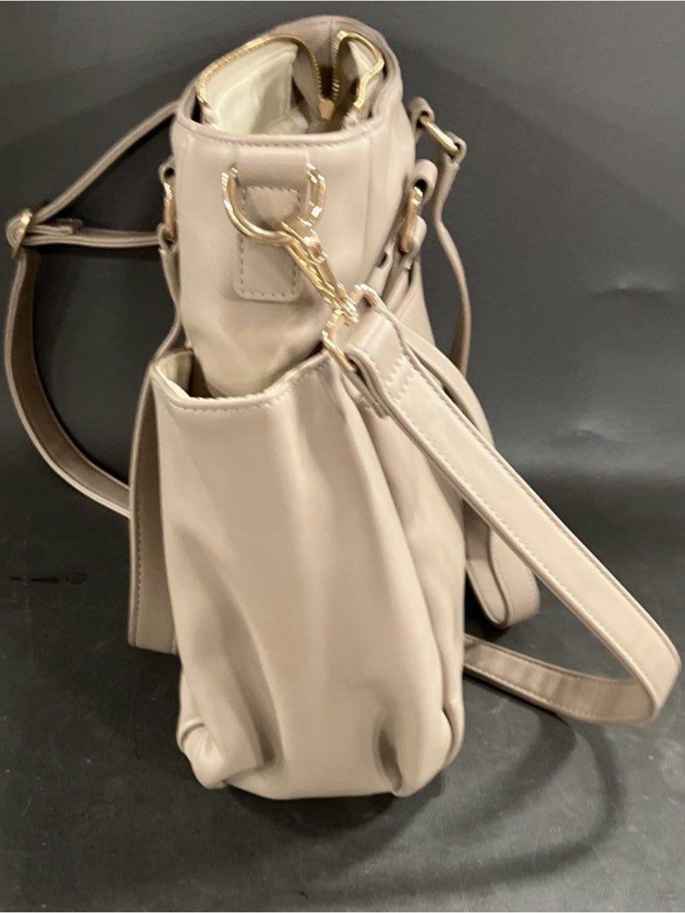 White Elm Taupe Carina Tote Bag from smoke free home - Picture 8 of 8